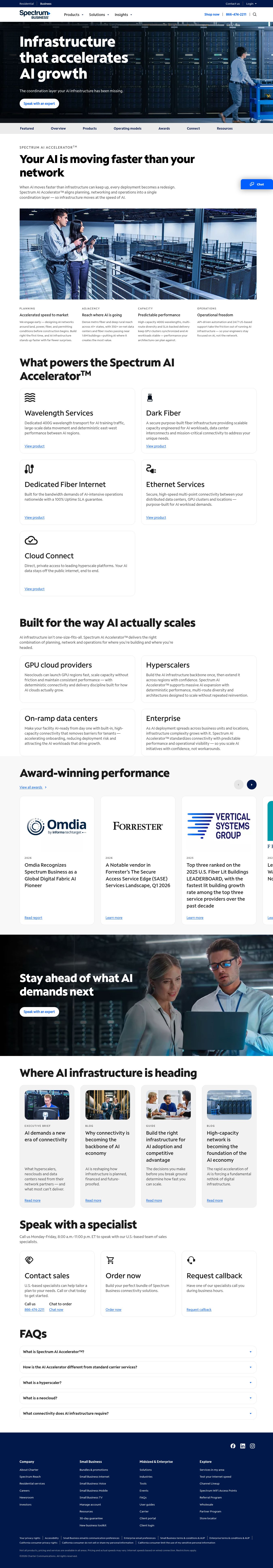 Spectrum AI Accelerator hero and introduction: Infrastructure that accelerates AI growth